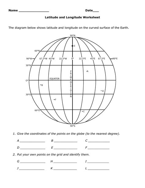 answer key latitude and longitude worksheet answers