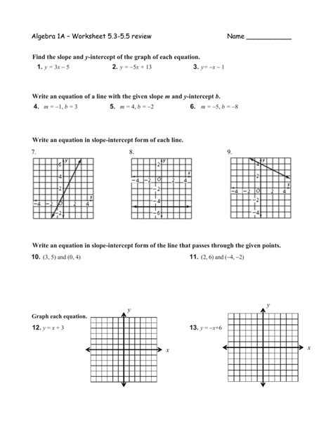 answer key point slope form practice worksheet answers