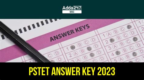 Answer Key Pstet 2023