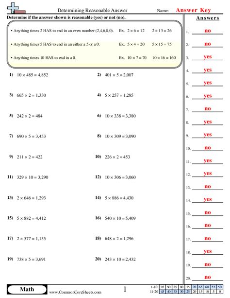 Answers To 2-5 Worksheet Math