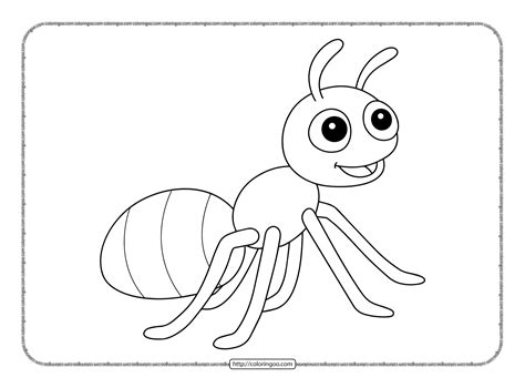 ant coloring page pdf printable template