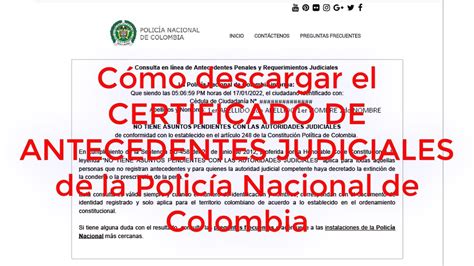 antecedentes de la policía colombia