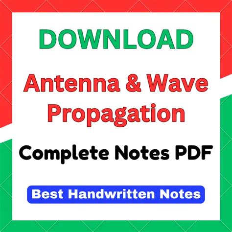 Antenna And Wave Propagation Vtu Notes