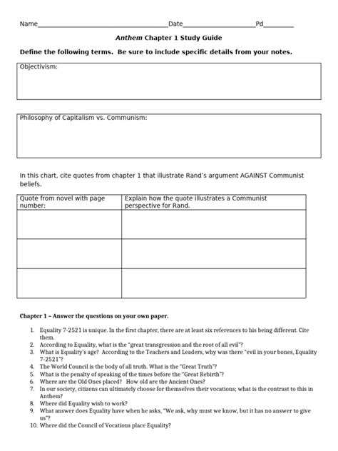 Anthem Chapter 1 Pdf