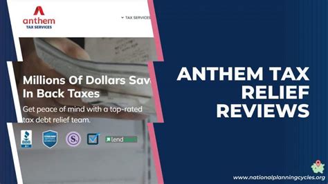 anthem tax relief ratings comparison