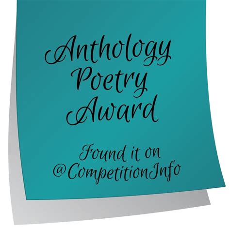 anthology poetry competition