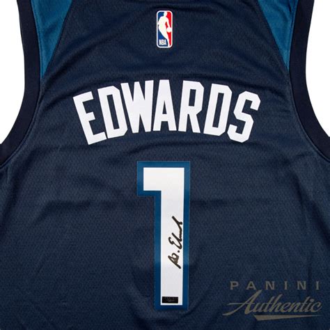 anthony edwards autographed jersey