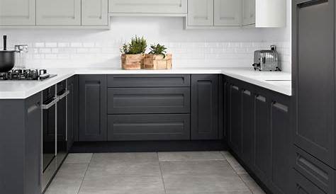 Metallic Anthracite Kitchen Grey kitchen designs, Glossy