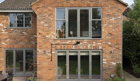Anthracite Grey Windows On Red Brick House The And Entrance Door Have Been Powdercoated In