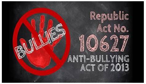 [Solved] Explain this infographics about "Anti-Bullying Act".. AHTI