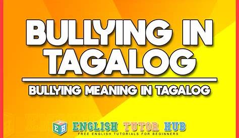 Anti Bullying Flyers Tagalog - bullying