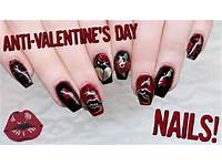 Anti Valentine's Day Nail Art