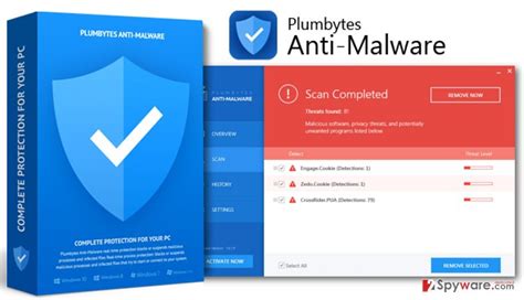 Image of a computer with an anti-malware program running