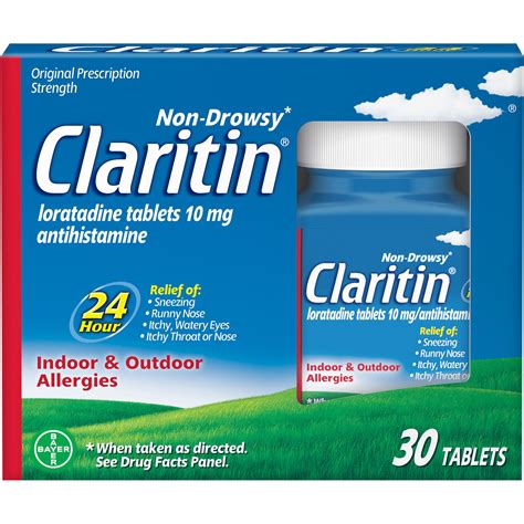 Claritin 24Hour NonDrowsy 10 mg Loratadine Antihistamine Allergy