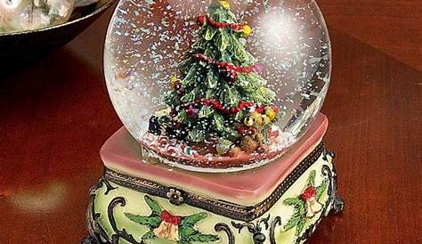 Antique Christmas Snow Globes Uk Vintage Holiday Globe Decor Franklin Mint y