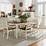 Weston Home Two Tone 7Piece Counter Height Dining Set, Antique White