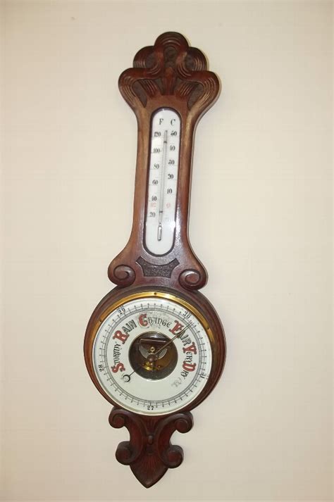 Antique Barometer Thermometer