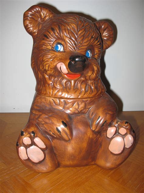 antique bear cookie jar
