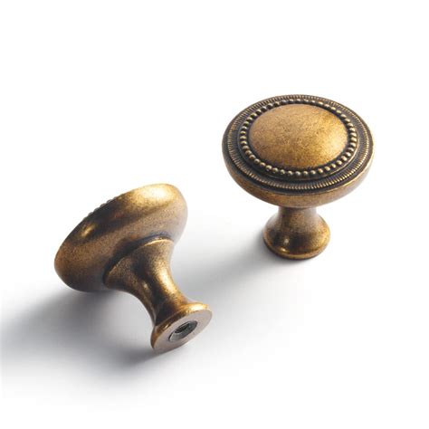 Enhance Your Home Decor with Elegant Antique Brass Cabinet Knobs - Shop Now!