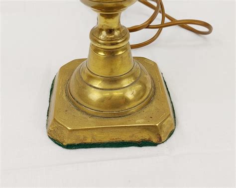 Antique Brass Candlestick Lamp Base