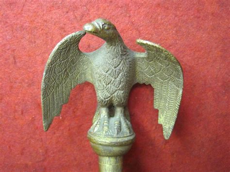 antique brass eagle flag pole topper