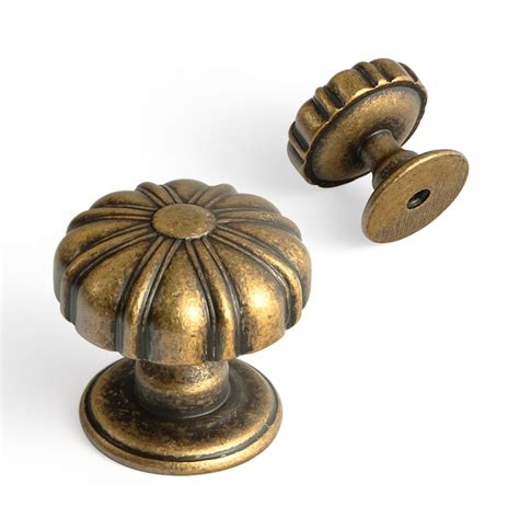 Antique Brass Mushroom Knobs