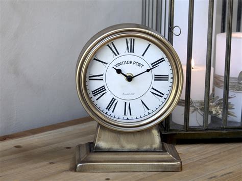 antique brass table clock