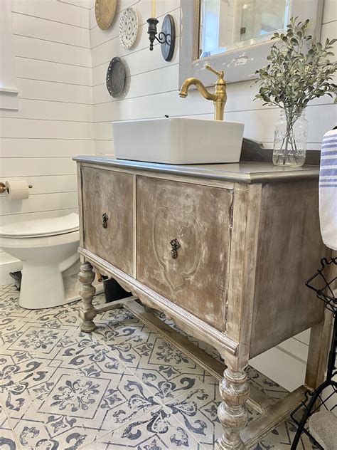 Antique Buffet Into Vanity