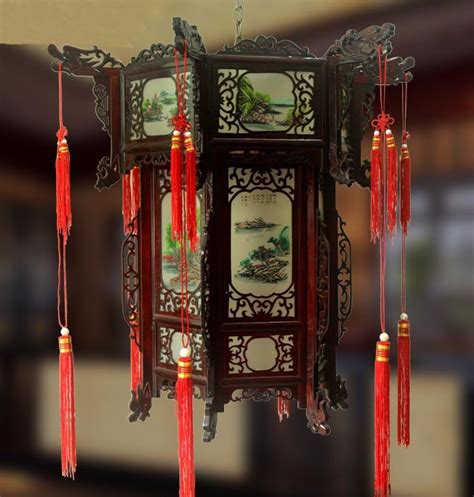 Chinese Lantern with Églomisé Glass Panels at 1stdibs