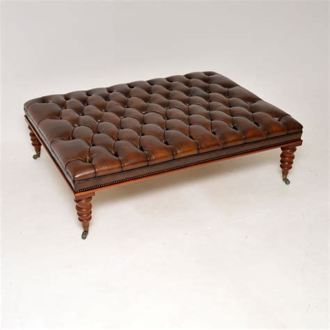 Antique Coffee Table Leather