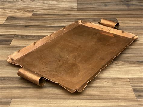 antique copper serving tray