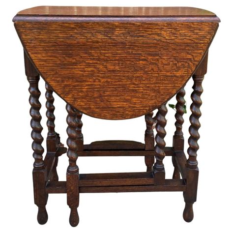 Antique Drop Leaf End Table