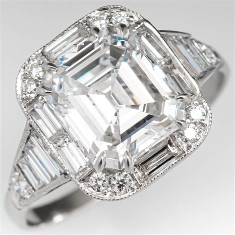 antique emerald cut diamond ring