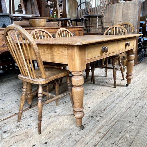 antique farm dining table