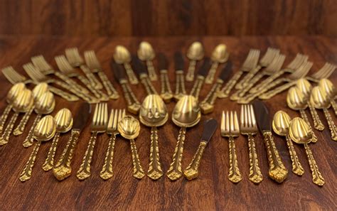 Antique Gold Flatware Set