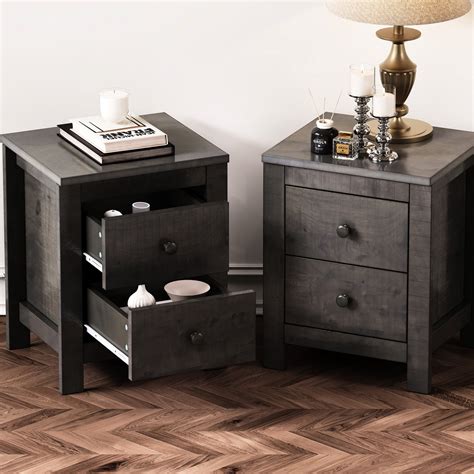 Antique Gray Nightstand