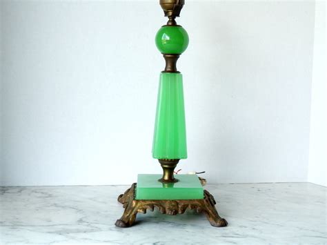 antique jadeite table lamp