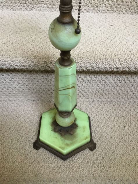 antique jadeite table lamp