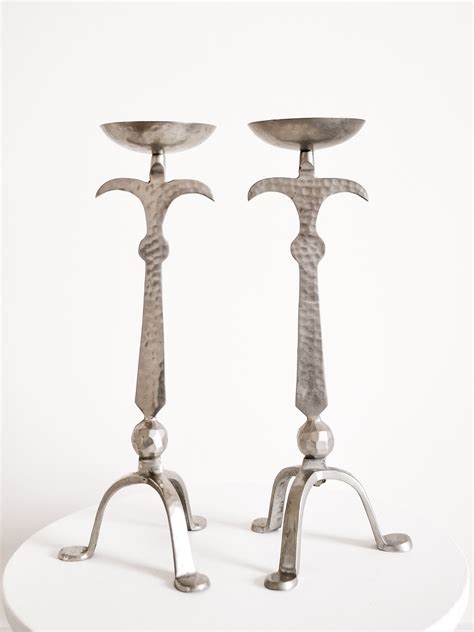 Antique Metal Candlesticks