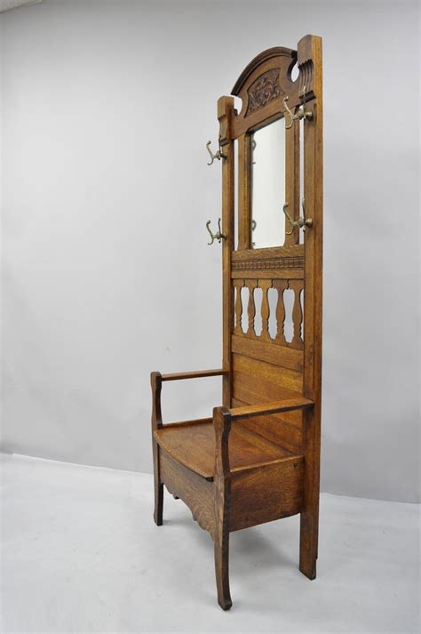 Antique Oak Coat Tree