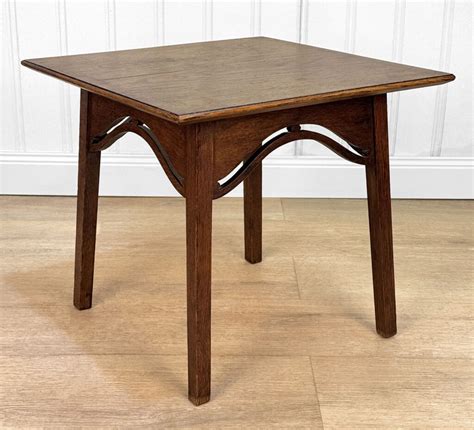 Antique Oak Square Side Table