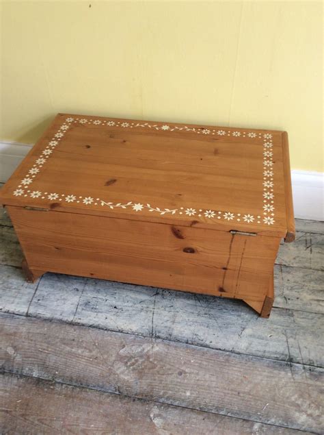 Antique Pine Blanket Box Ebay