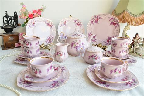 Antique Pink Tea Set