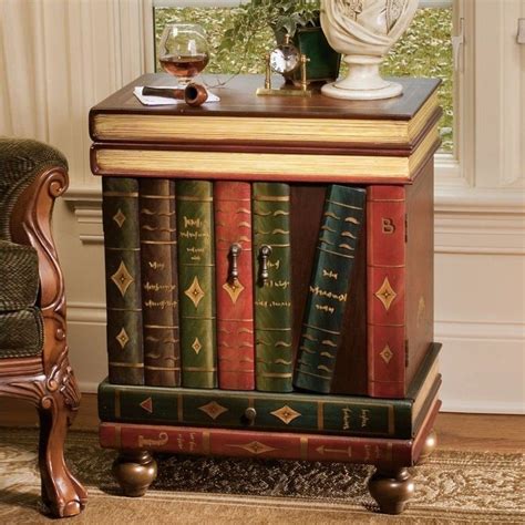 Antique Side Table Books
