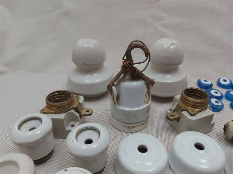 antique small ceramic electrical insulators