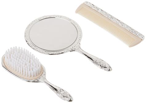 Antique Vanity Brush Mirror Set