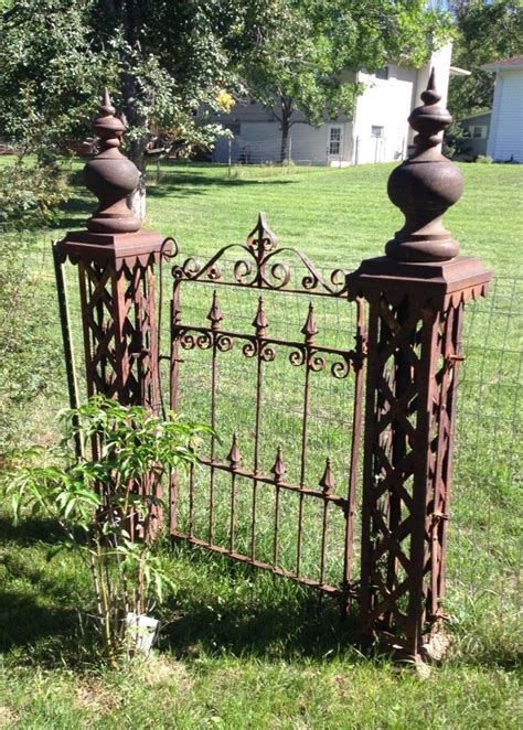 antique wrought iron fence gate