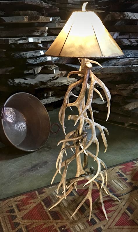 Add Rustic Charm with Our Antler Floor Lamp - A Perfect Addition to Your Home Decor!