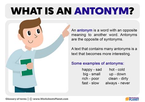 antonym meaning and definition