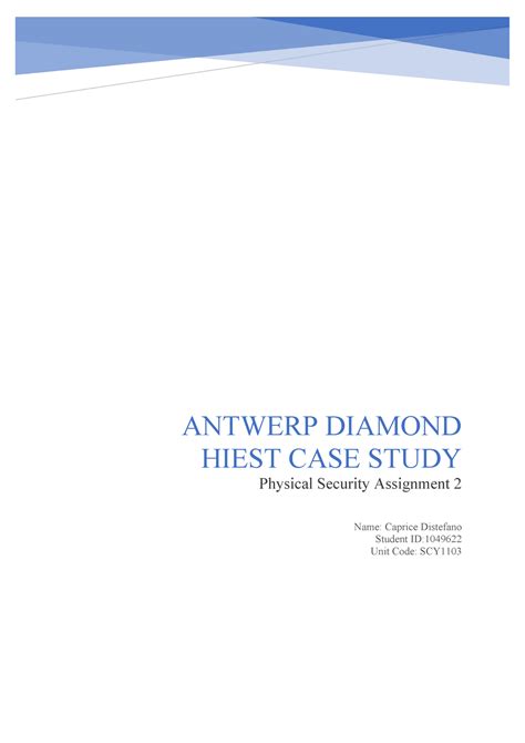 antwerp diamond case study